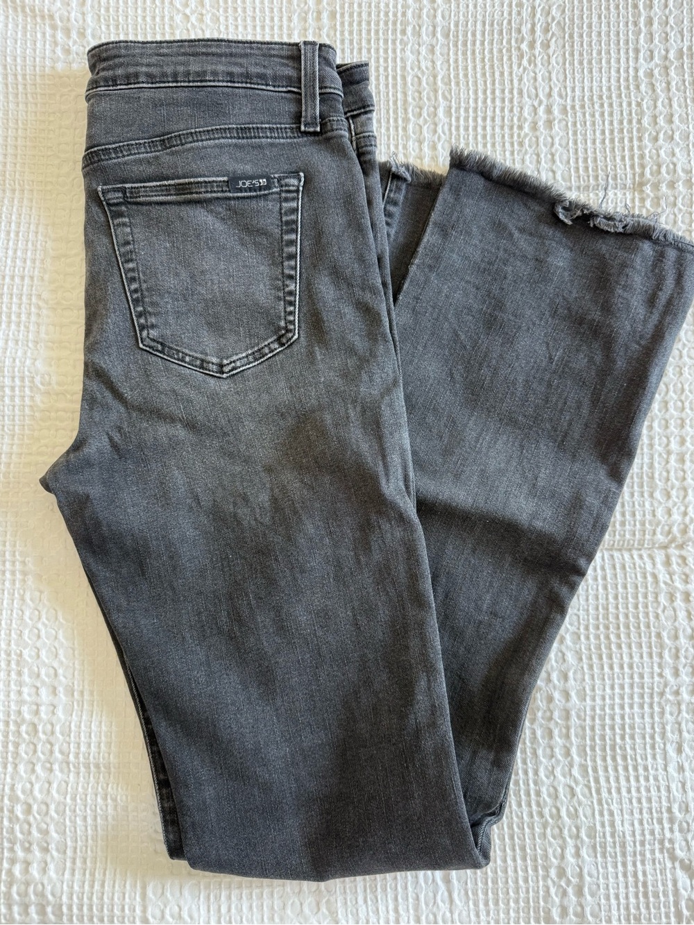 Joe’s Jeans Black Bootcut Flare Raw Hem Size 29